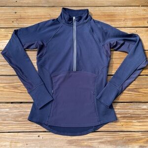 Athleta Navy Blue Athletic Half Zip Pullover